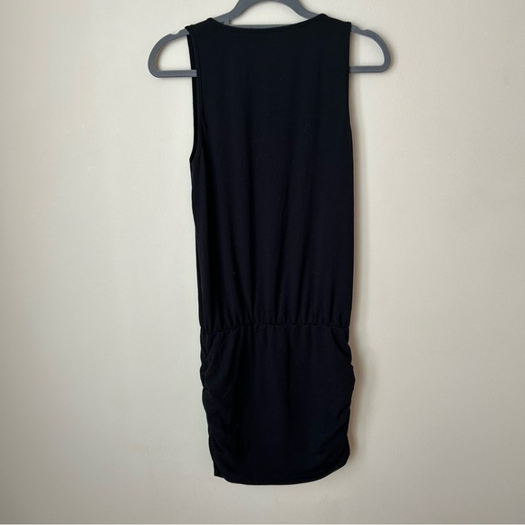 Bobi Los Angeles Shirted Drop Waist Sleeveless Ribbed Mini Dress Size Medium - Picture 8 of 9